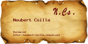 Neubert Csilla névjegykártya